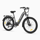 DYU C1 26" Electric Bicycle - 250W Motor 36V10Ah Battery 60KM Range Disc Brakes Blue-gray